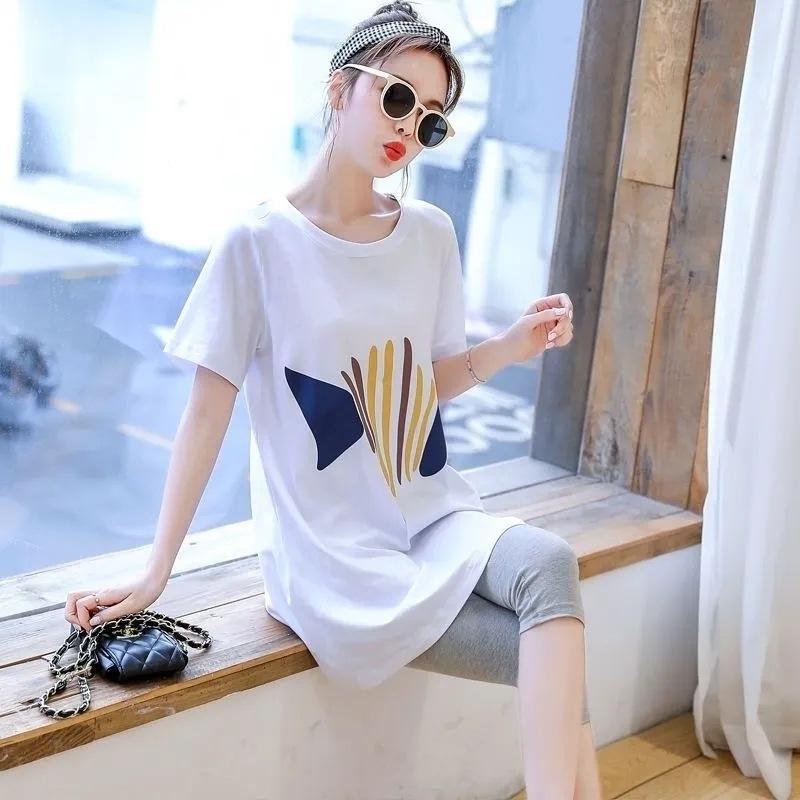 Maternity spring and summer fashion casual bottoming shirt thin new loose and thin medium and long short-sleeved trendy shirt top M recommends 80-50kg
Maternity spring and summer fashion casual bottoming shirt thin new loose and thin medium and long short-sleeved trendy shirt top M recommends 80-50kg