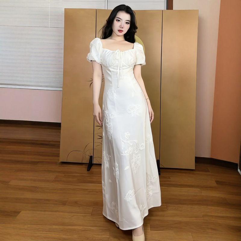 Plus-Size Women s Clothing for Fat Girls, French-Style Gentle Embroidered Square-Neck Slimming Dress, 2026 Summer Fashion Dress That Covers the Body Apricot White M
Plus-Size Women s Clothing for Fat Girls, French-Style Gentle Embroidered Square-Neck Slimming Dress, 2026 Summer Fashion Dress That Covers the Body Apricot White M
