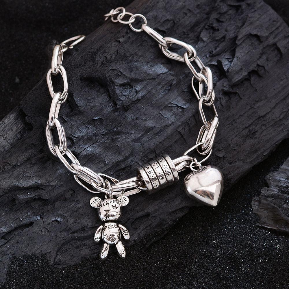 Heart Pendant Retro Bear Bracelet - Trendy Doodle Design Jewelry
Heart Pendant Retro Bear Bracelet - Trendy Doodle Design Jewelry