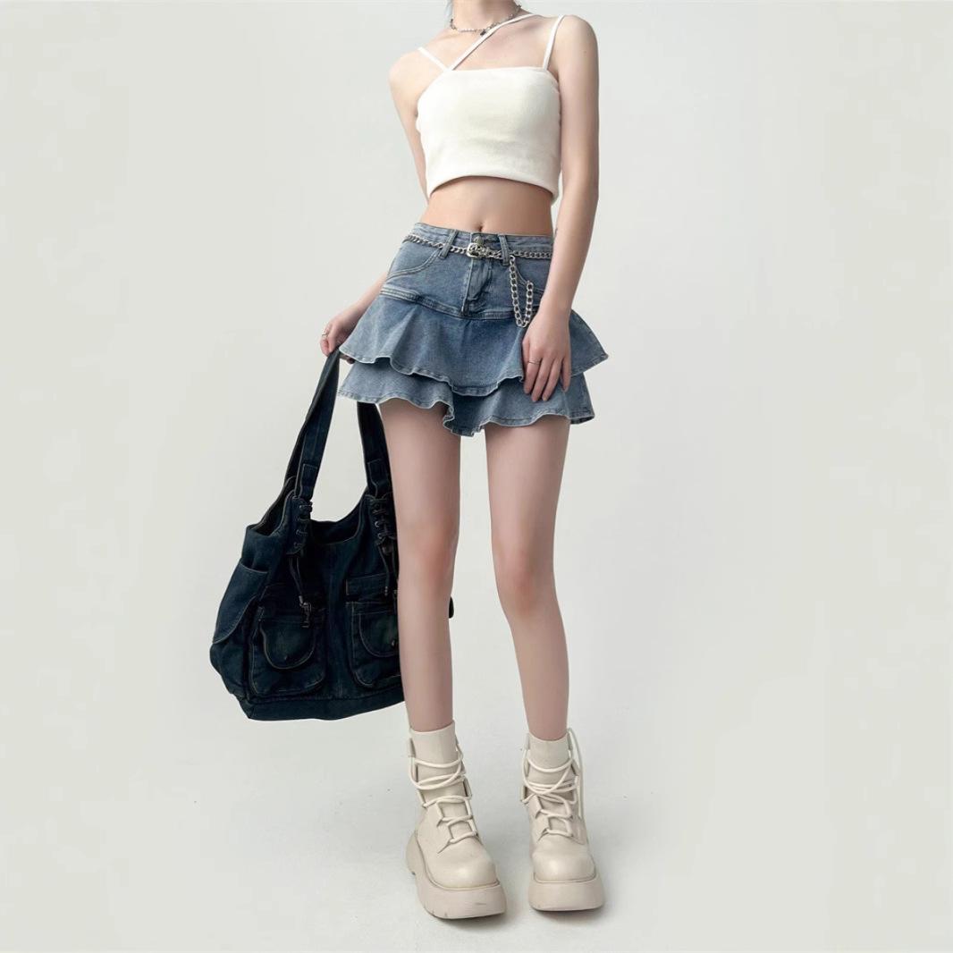 High Waist Denim A-line Midi Skirt for Women: Bodycon Summer Cake Style Extra Large синий
High Waist Denim A-line Midi Skirt for Women: Bodycon Summer Cake Style Extra Large синий