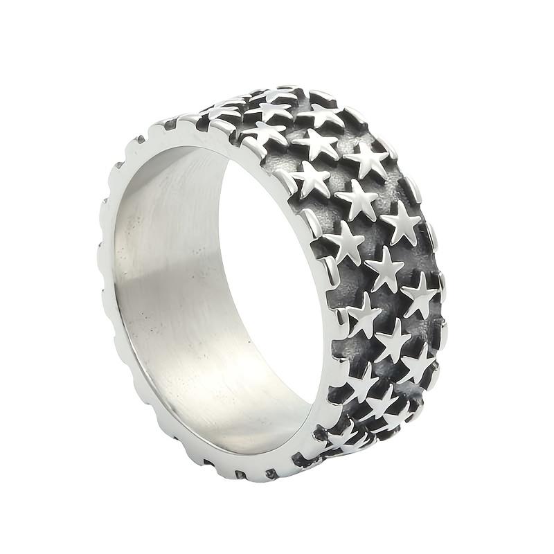 1pc Men s Titanium 316L Stainless Steel Five-Pointed Star Ring - Retro Punk Style 316L Stainless Steel Black Starry Sky Design, Durable Comfort Fit fo 12
1pc Men s Titanium 316L Stainless Steel Five-Pointed Star Ring - Retro Punk Style 316L Stainless Steel Black Starry Sky Design, Durable Comfort Fit fo 12