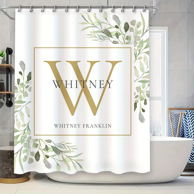 Fashionable Modern Green Leaf Design Shower Curtain Personalized Custom Name Initials Letter Home Decor Bathroom Window Treatmen 90x180cm
Fashionable Modern Green Leaf Design Shower Curtain Personalized Custom Name Initials Letter Home Decor Bathroom Window Treatmen 90x180cm