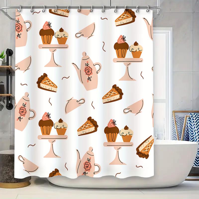 Sweet Treats Shower Curtain Cupcakes, Ice Cream, And Pies Design Pink Floral Prints For Bathroom Decor Water Repellent Fabric Wi W60H190(CM)-1 Pcs
Sweet Treats Shower Curtain Cupcakes, Ice Cream, And Pies Design Pink Floral Prints For Bathroom Decor Water Repellent Fabric Wi W60H190(CM)-1 Pcs