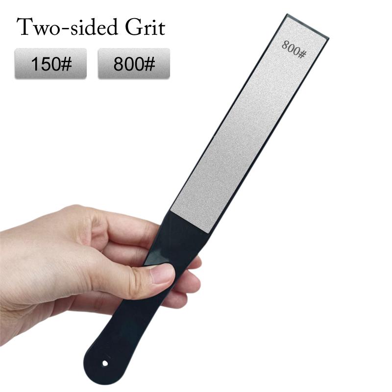 Ручная алмазная точилка для ножей Двусторонняя точилка Акриловая рукоятка Мусат Профессиональный точильный стержень Зернистость 150-1200# Diamond Stone