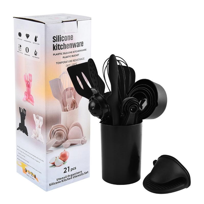 Integrated Silicone Kitchenware Baking 21 Piece Set High Temperature Resistant Non-stick Pan Spatula Oil Brush Egg Beater Frying чорний
Integrated Silicone Kitchenware Baking 21 Piece Set High Temperature Resistant Non-stick Pan Spatula Oil Brush Egg Beater Frying чорний