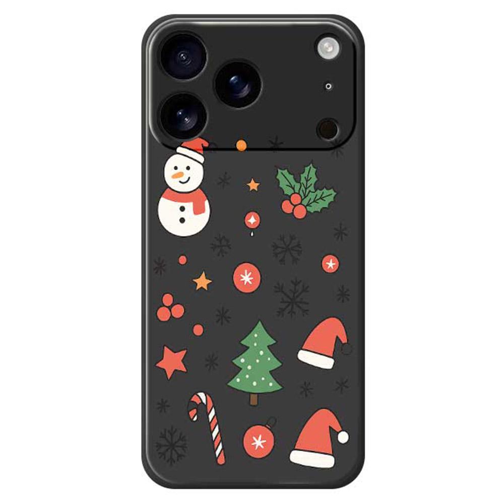 For iPhone 17 Pro Max Case Snowman and Santa Hat Pattern Printing Straight Edge TPU Phone Back Cover Black
For iPhone 17 Pro Max Case Snowman and Santa Hat Pattern Printing Straight Edge TPU Phone Back Cover Black