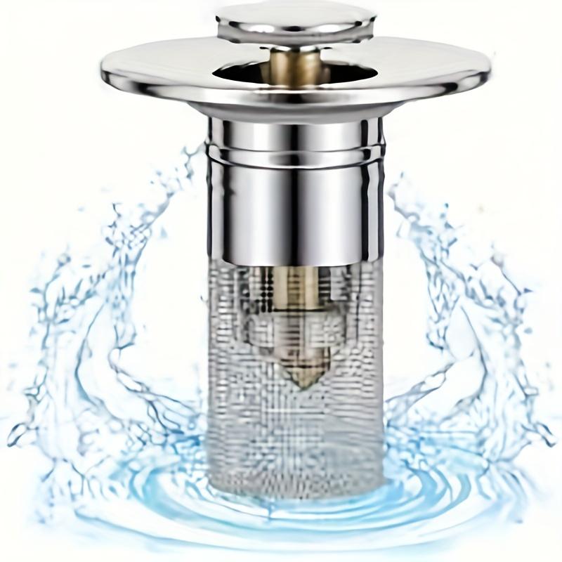 Pop-Up Bathroom Sink Stopper with Built-in Filter (2-Packs) - Stainless Steel, Odor Blocking, Clog-Free Drain Plug for Kitchen and Bathroom 2pcs
Pop-Up Bathroom Sink Stopper with Built-in Filter (2-Packs) - Stainless Steel, Odor Blocking, Clog-Free Drain Plug for Kitchen and Bathroom 2pcs