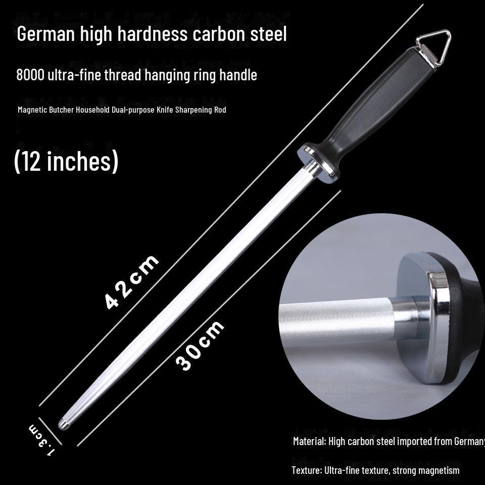 Профессиональный немецкий сверхтонкий стержень для заточки ножей из вольфрамовой стали для мясников и домашних кухонь 12 inches, Square handle
Профессиональный немецкий сверхтонкий стержень для заточки ножей из вольфрамовой стали для мясников и домашних кухонь 12 inches, Square handle
