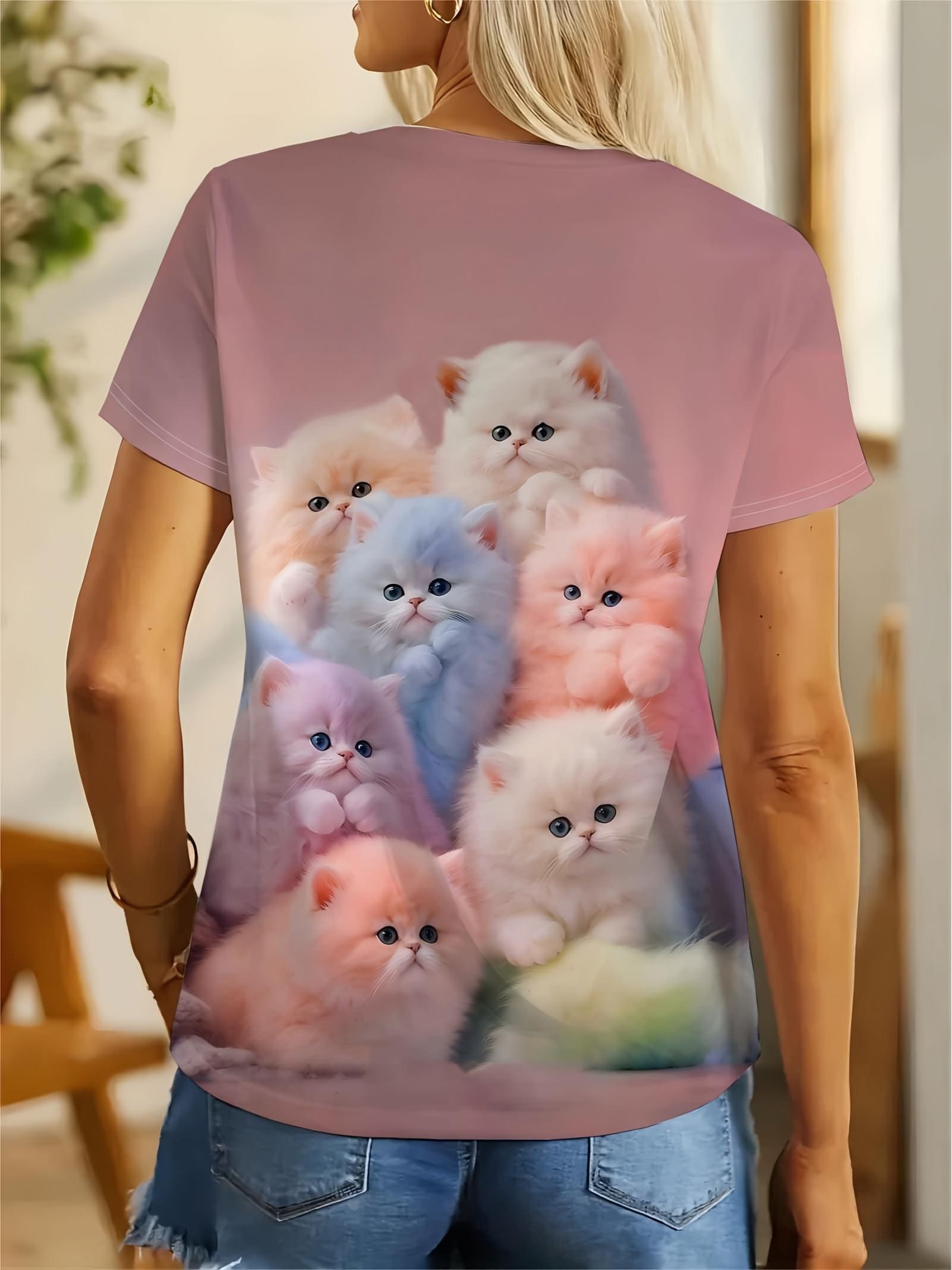 Soft Moe Critical Hit. Macaron Color Plush Kitten Group Print T-Shirt Women S Pink Short Sleeve Top S дубильная кора
Soft Moe Critical Hit. Macaron Color Plush Kitten Group Print T-Shirt Women S Pink Short Sleeve Top S дубильная кора