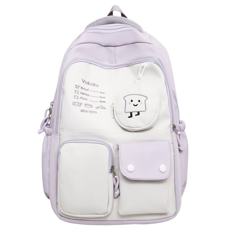 Женский школьный рюкзак для студентов большой емкости, контрастного цвета с кошельком для монет фиолетовый
Женский школьный рюкзак для студентов большой емкости, контрастного цвета с кошельком для монет фиолетовый