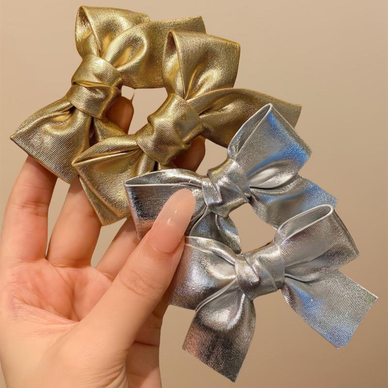 2/4Pcs Silver Bow Hair Clips, Fashionable And Sweet Style Hair Accessories Suitable For Daily Use as the picture
2/4Pcs Silver Bow Hair Clips, Fashionable And Sweet Style Hair Accessories Suitable For Daily Use as the picture