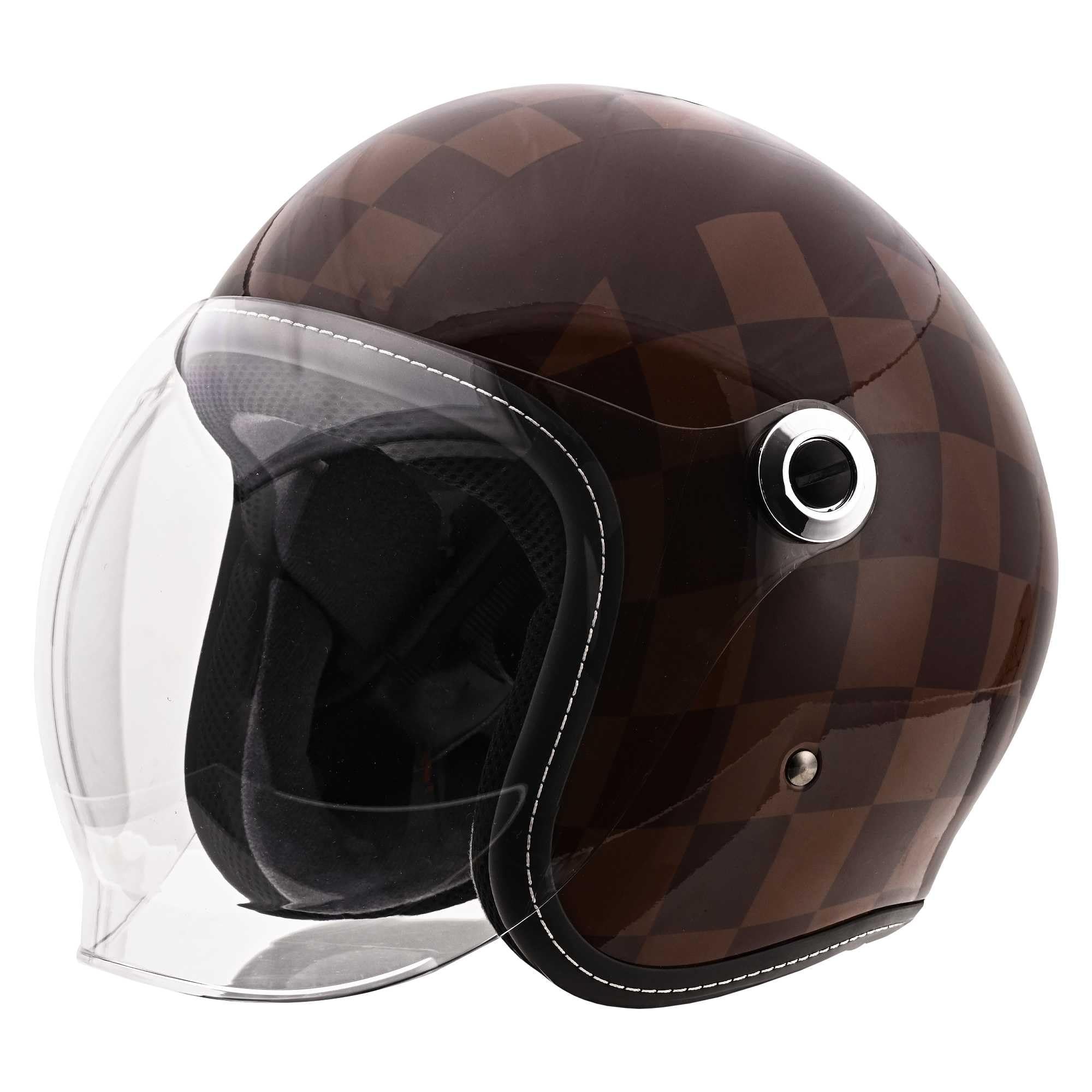RIDEZ ZZ Motorcycle Jet Helmet with UV Buckle Suitable for and 125cc Scooters Shield, Closure, Lightweight, Commuting, Touring, (Large Size) ZZ-BR-M-L коричневий
RIDEZ ZZ Motorcycle Jet Helmet with UV Buckle Suitable for and 125cc Scooters Shield, Closure, Lightweight, Commuting, Touring, (Large Size) ZZ-BR-M-L коричневий