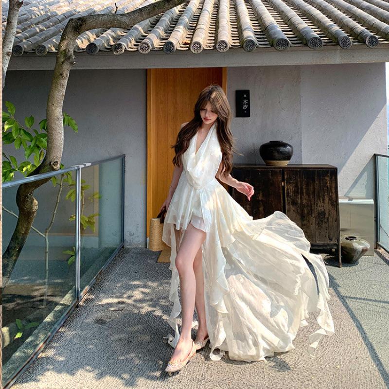 Neck swing collar sleeveless dress women s summer waist and thin temperament irregular seaside vacation style dress L абрикосовий
Neck swing collar sleeveless dress women s summer waist and thin temperament irregular seaside vacation style dress L абрикосовий