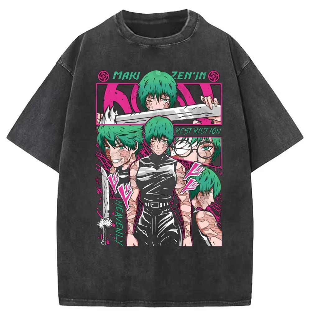 Zenin Maki Anime Vintage Washed TShirt Cotton Jujutsu Kaisen Harajuku Mens Streetwear Women Short Sleeve L
Zenin Maki Anime Vintage Washed TShirt Cotton Jujutsu Kaisen Harajuku Mens Streetwear Women Short Sleeve L