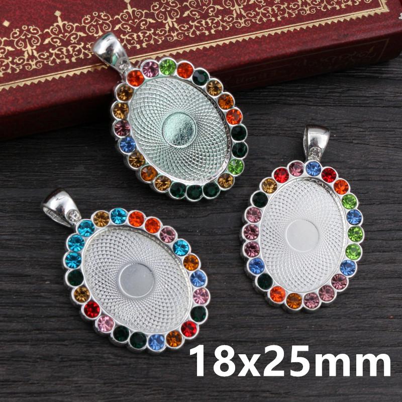 5pcs Fits 20mm 25mm 18x25mm 30x40mm Cabochons with Rhinestone Round Oval Pendant Blank Base SettingTray DIY Jewelry Accessories
5pcs Fits 20mm 25mm 18x25mm 30x40mm Cabochons with Rhinestone Round Oval Pendant Blank Base SettingTray DIY Jewelry Accessories