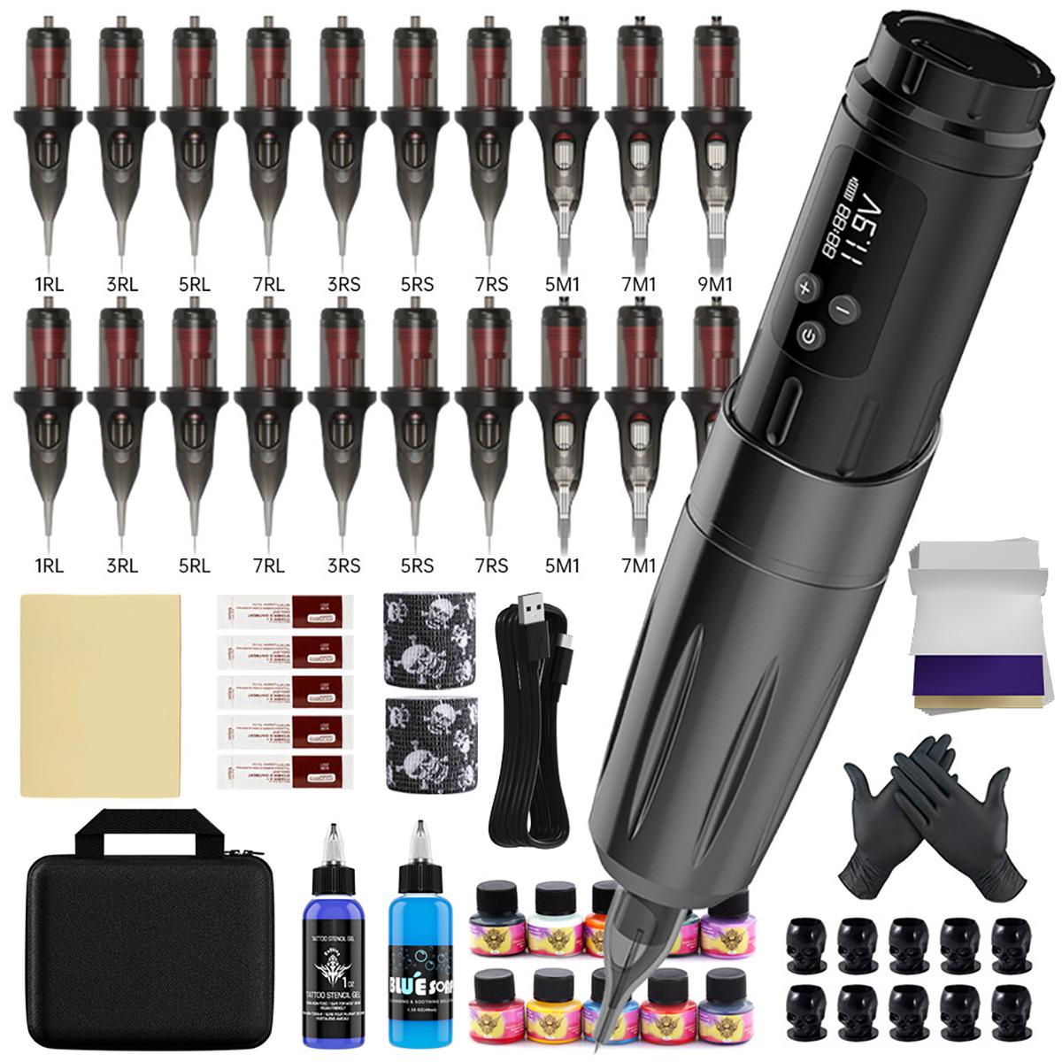 Wireless Professional Tattoo Machine with Display & Full Tool Set for Lining & Shading
Wireless Professional Tattoo Machine with Display & Full Tool Set for Lining & Shading