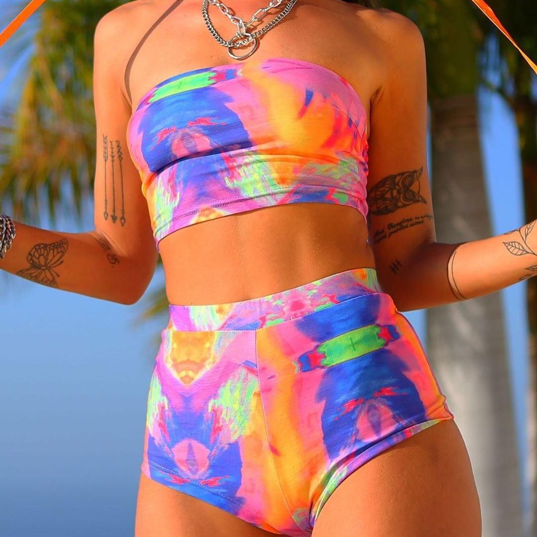 European & American Style Tie-Dye Bandeau High-Waisted Swimsuit - Sexy New Fashion in Stock S
European & American Style Tie-Dye Bandeau High-Waisted Swimsuit - Sexy New Fashion in Stock S