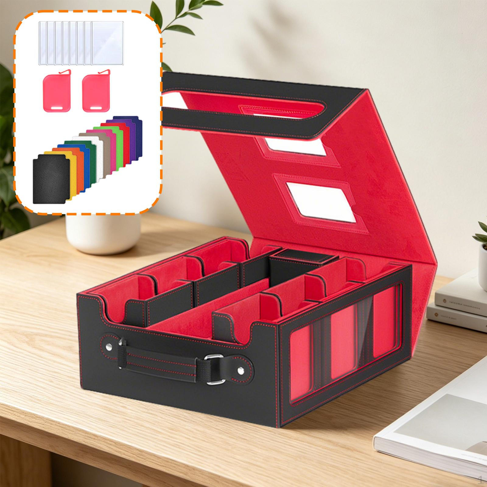 Card Case Strong Sturdy Organizer Holds 12 Cards ,Premium, Display Container PU Leather Holder Game Black Red
Card Case Strong Sturdy Organizer Holds 12 Cards ,Premium, Display Container PU Leather Holder Game Black Red
