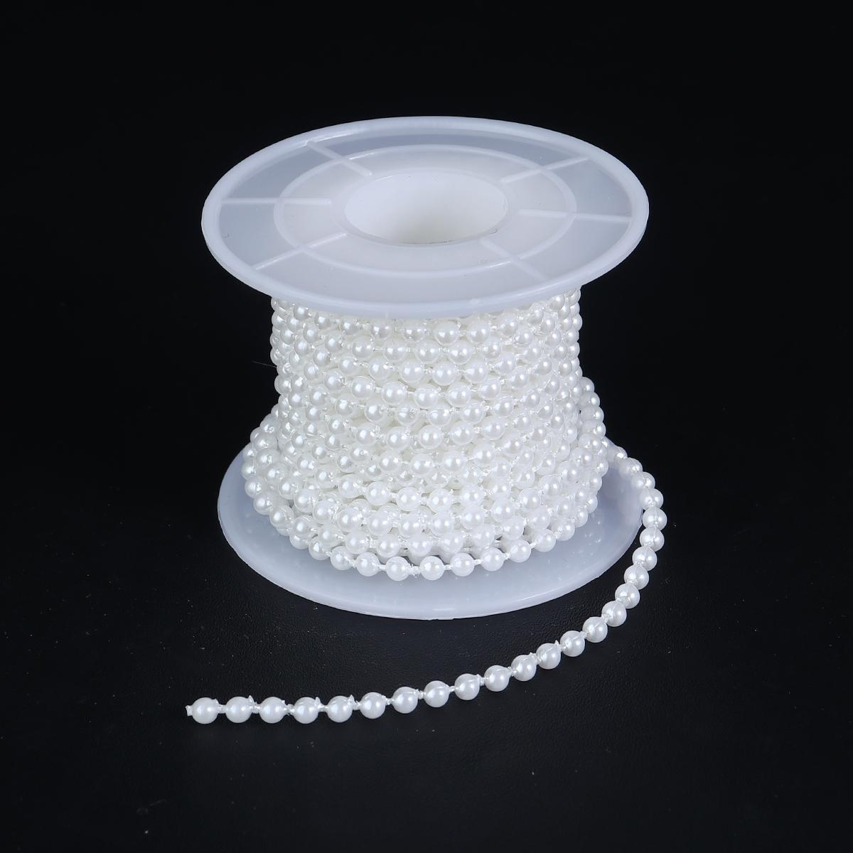 5yards/roll Imitation Pearl Chain White 3-12mm Round Beads Chain for Home Wedding Clothing Decoration Jewelry Making Accessories
5yards/roll Imitation Pearl Chain White 3-12mm Round Beads Chain for Home Wedding Clothing Decoration Jewelry Making Accessories