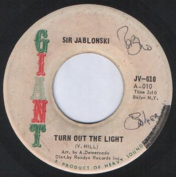 7inch Record SIR JABLONSKI Turn Out The Light JV010 Giant US Reggae Ska Dub Used
7inch Record SIR JABLONSKI Turn Out The Light JV010 Giant US Reggae Ska Dub Used