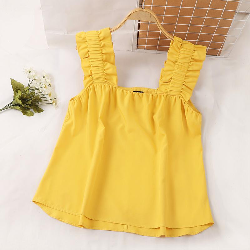 VONDA Женские летние повседневные блузки без рукавов с квадратным вырезом и оборками, однотонные, свободные 3XL жёлтый
VONDA Женские летние повседневные блузки без рукавов с квадратным вырезом и оборками, однотонные, свободные 3XL жёлтый