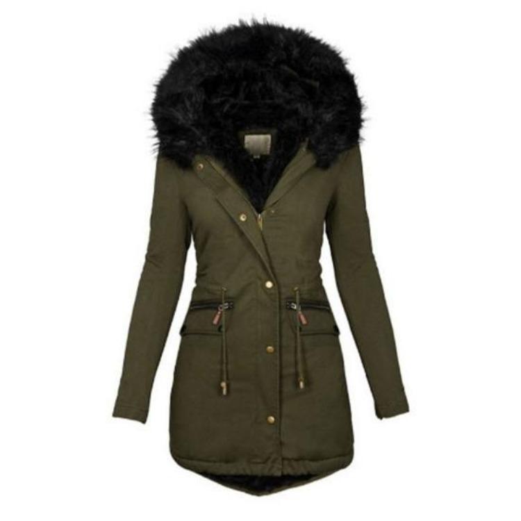 Women Fleece Lined Winter Coat Warm Puffer Jacket Hooded Parka Overcoat Thicken with Pockets And Faux Fur Hood S зелёный
Women Fleece Lined Winter Coat Warm Puffer Jacket Hooded Parka Overcoat Thicken with Pockets And Faux Fur Hood S зелёный