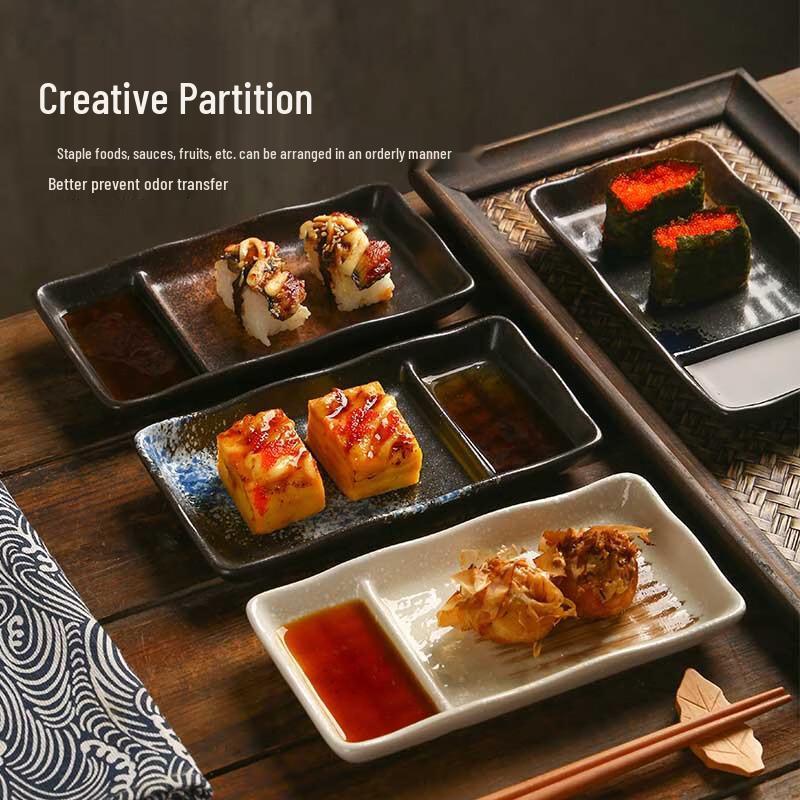 Japanese Style Ceramic Divided Snack Plate
Japanese Style Ceramic Divided Snack Plate