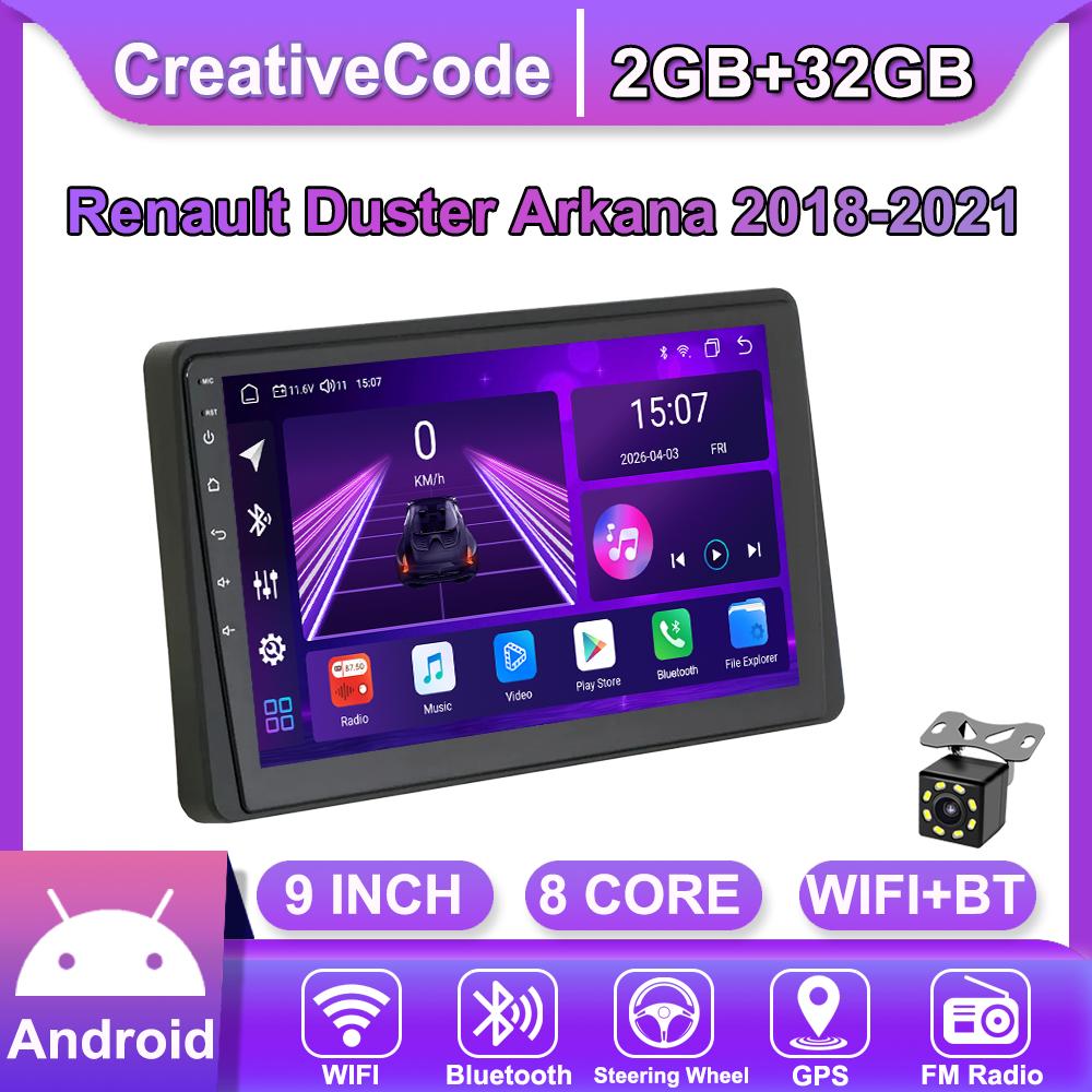 Android Car-Play Car Radio For Renault Duster Arkana 2018-2021 Multimedia Player Head Unit Stereo GPS Navigation BT WIFI,8 CORE ,2+32GB
Android Car-Play Car Radio For Renault Duster Arkana 2018-2021 Multimedia Player Head Unit Stereo GPS Navigation BT WIFI,8 CORE ,2+32GB