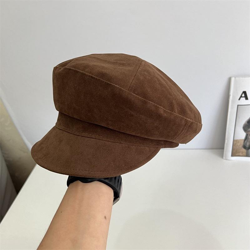 Простая темпераментная восьмиугольная шляпа из оленьего бархата, женская высококачественная, хорошей посадки, шляпа газетчика, подчеркивающая лицо, маленькая, универсальная, повседневная, модная шляпа M(56-58cm) темно-коричневого
Простая темпераментная восьмиугольная шляпа из оленьего бархата, женская высококачественная, хорошей посадки, шляпа газетчика, подчеркивающая лицо, маленькая, универсальная, повседневная, модная шляпа M(56-58cm) темно-коричневого