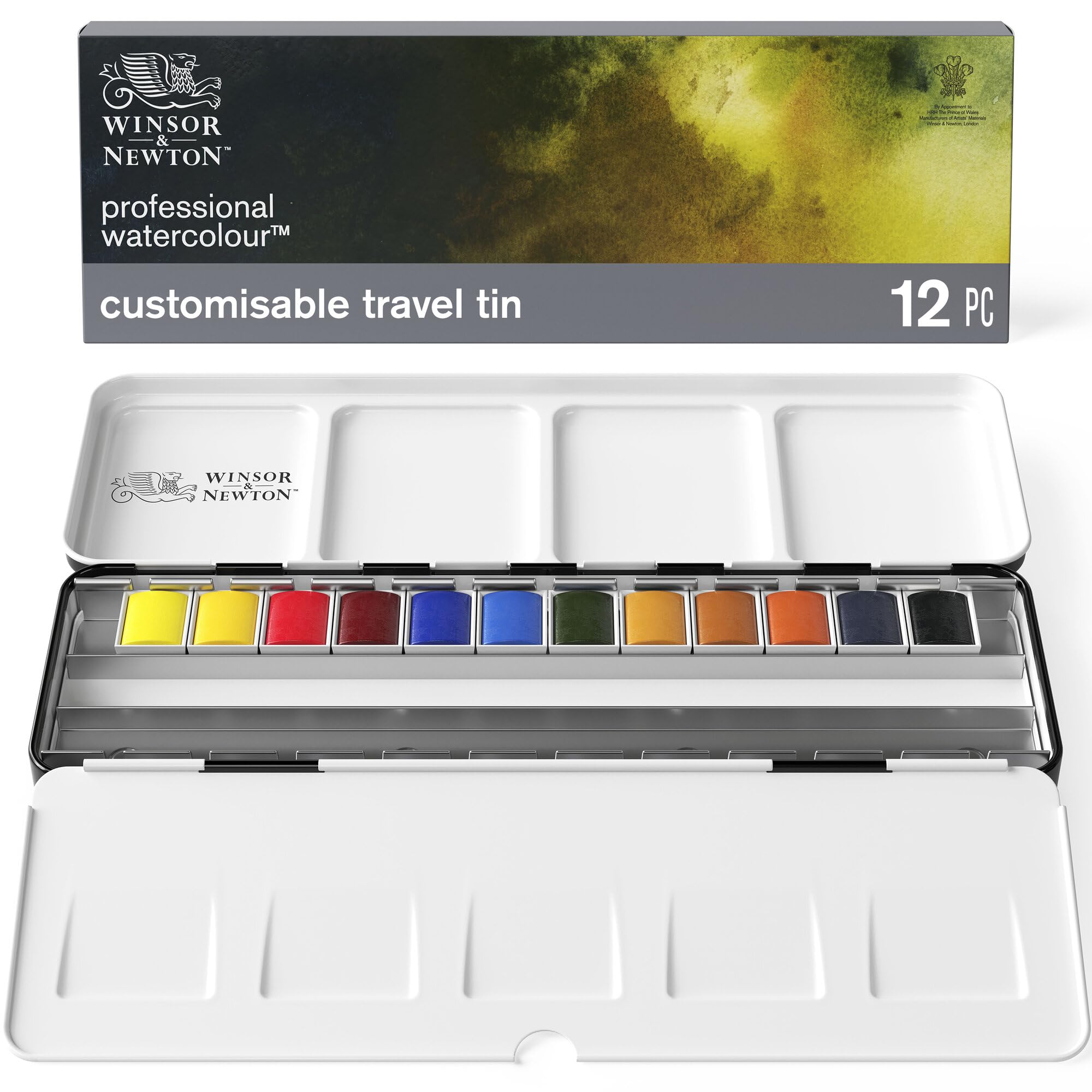 Winsor Newton Professional Акварель Индивидуальный Дорожный Металлический 18809548 и Краски, Набор из 12 кювет, Коробка,
Winsor Newton Professional Акварель Индивидуальный Дорожный Металлический 18809548 и Краски, Набор из 12 кювет, Коробка,