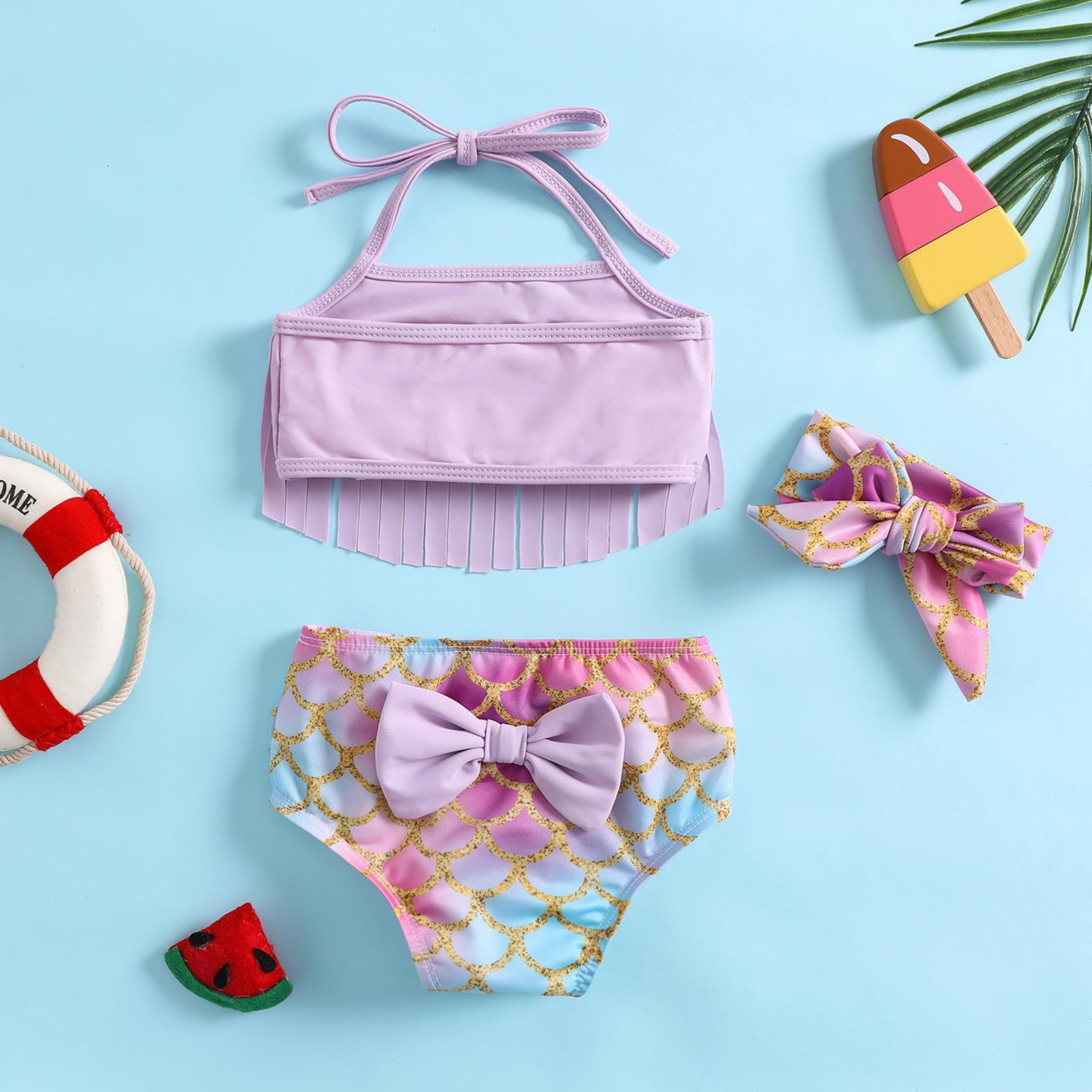 Girls Mermaid Tassel Bikini Set - Summer Split Swimsuit for Children 120 фіолетовий
Girls Mermaid Tassel Bikini Set - Summer Split Swimsuit for Children 120 фіолетовий