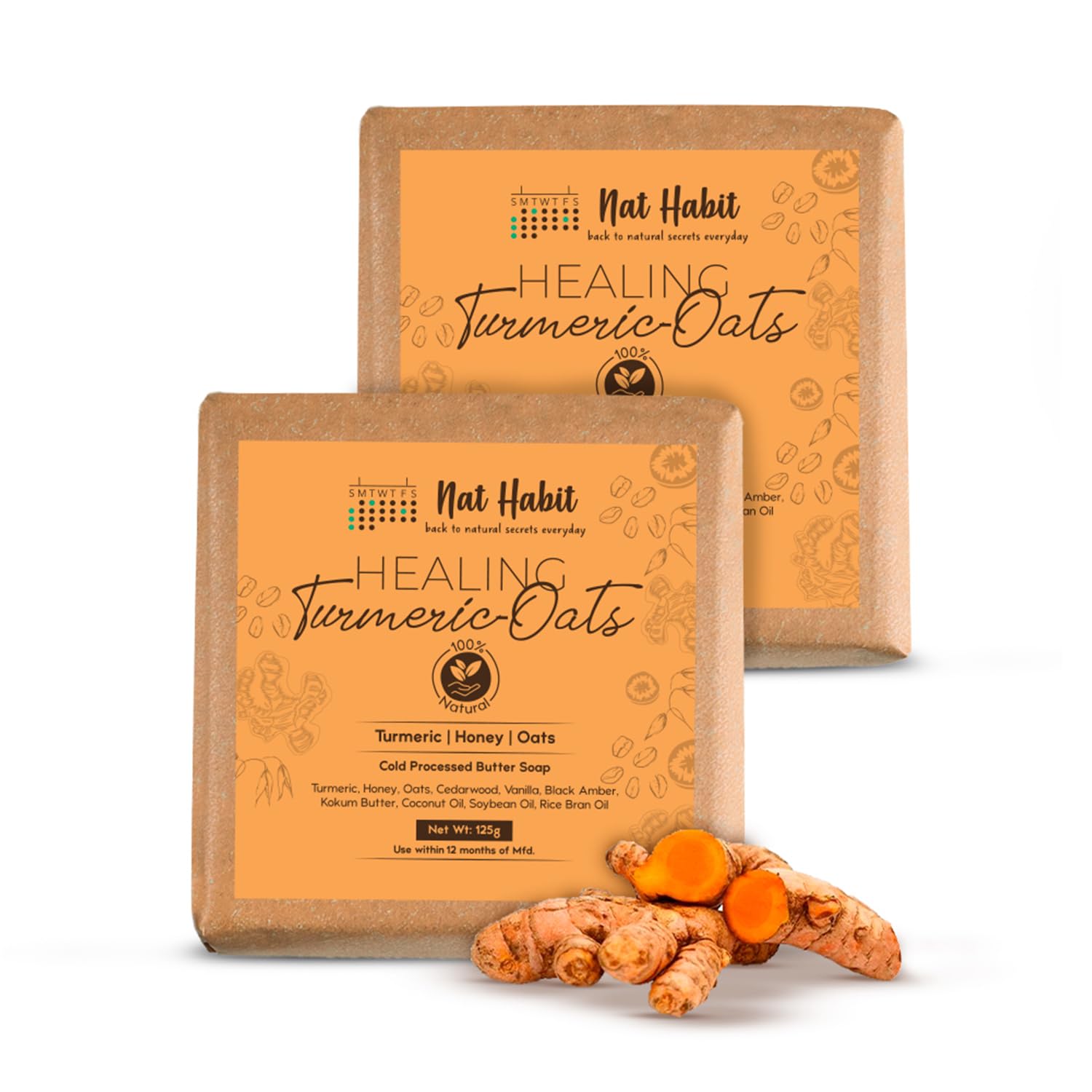 Nat Habit Turmeric Oats Bath Butter Soap | Ayurvedic Body Tan Removal for Women & Men | De-Tan, Anti Tan & Antibacterial Bar| Scar Reduction & Deep Cl
Nat Habit Turmeric Oats Bath Butter Soap | Ayurvedic Body Tan Removal for Women & Men | De-Tan, Anti Tan & Antibacterial Bar| Scar Reduction & Deep Cl