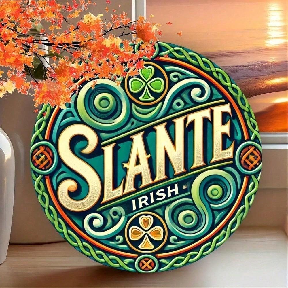 Vintage Irish Slainte Metal Sign 8x8 Inch Round Celtic Pub Wall Decor Home Bar Kitchen Rustic Gift
Vintage Irish Slainte Metal Sign 8x8 Inch Round Celtic Pub Wall Decor Home Bar Kitchen Rustic Gift
