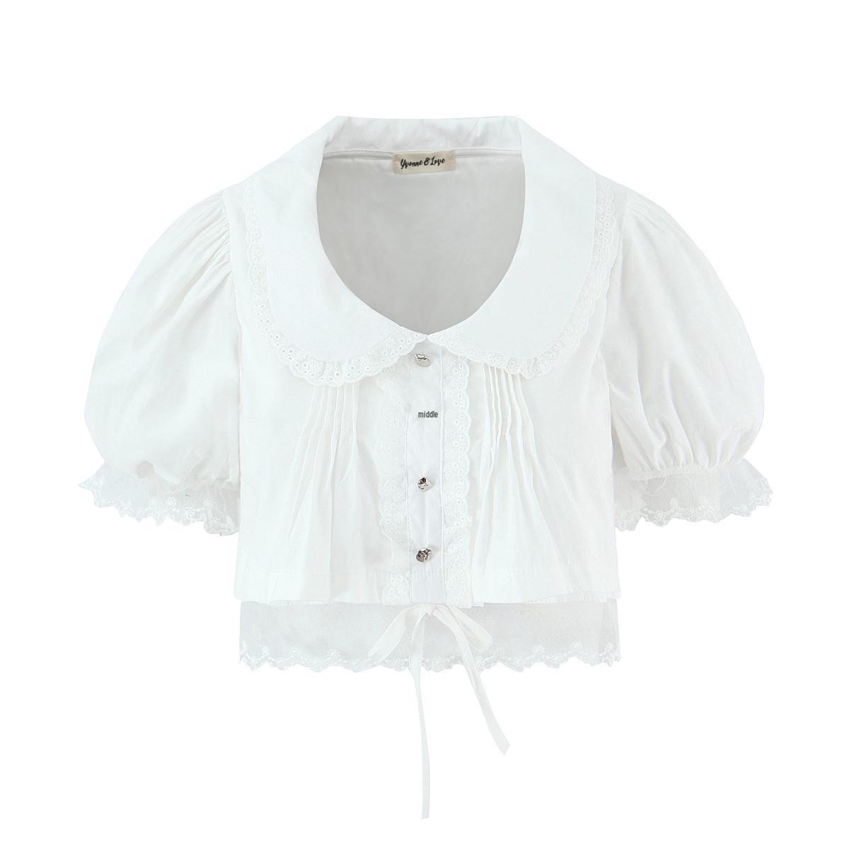 2025 Autumn Women s White Mesh Shirt with Doll Collar & Lace Puff Sleeves Small
2025 Autumn Women s White Mesh Shirt with Doll Collar & Lace Puff Sleeves Small