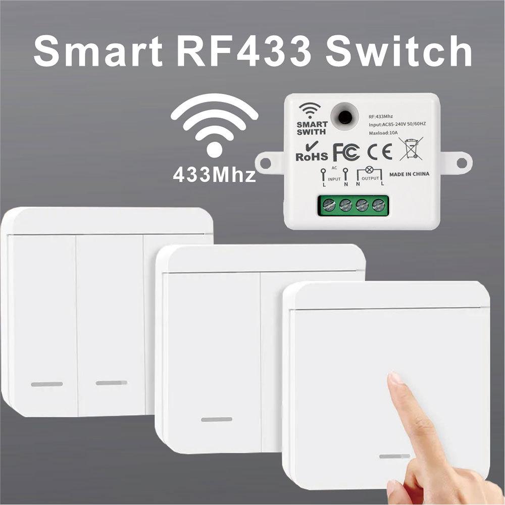 Wireless Remote Control Switch, No Wiring Needed, Stick Anywhere, 86 Type RF433, Smart Dual Control Toggle for Lights 2-button remote panel (cannot be used alone)
Wireless Remote Control Switch, No Wiring Needed, Stick Anywhere, 86 Type RF433, Smart Dual Control Toggle for Lights 2-button remote panel (cannot be used alone)