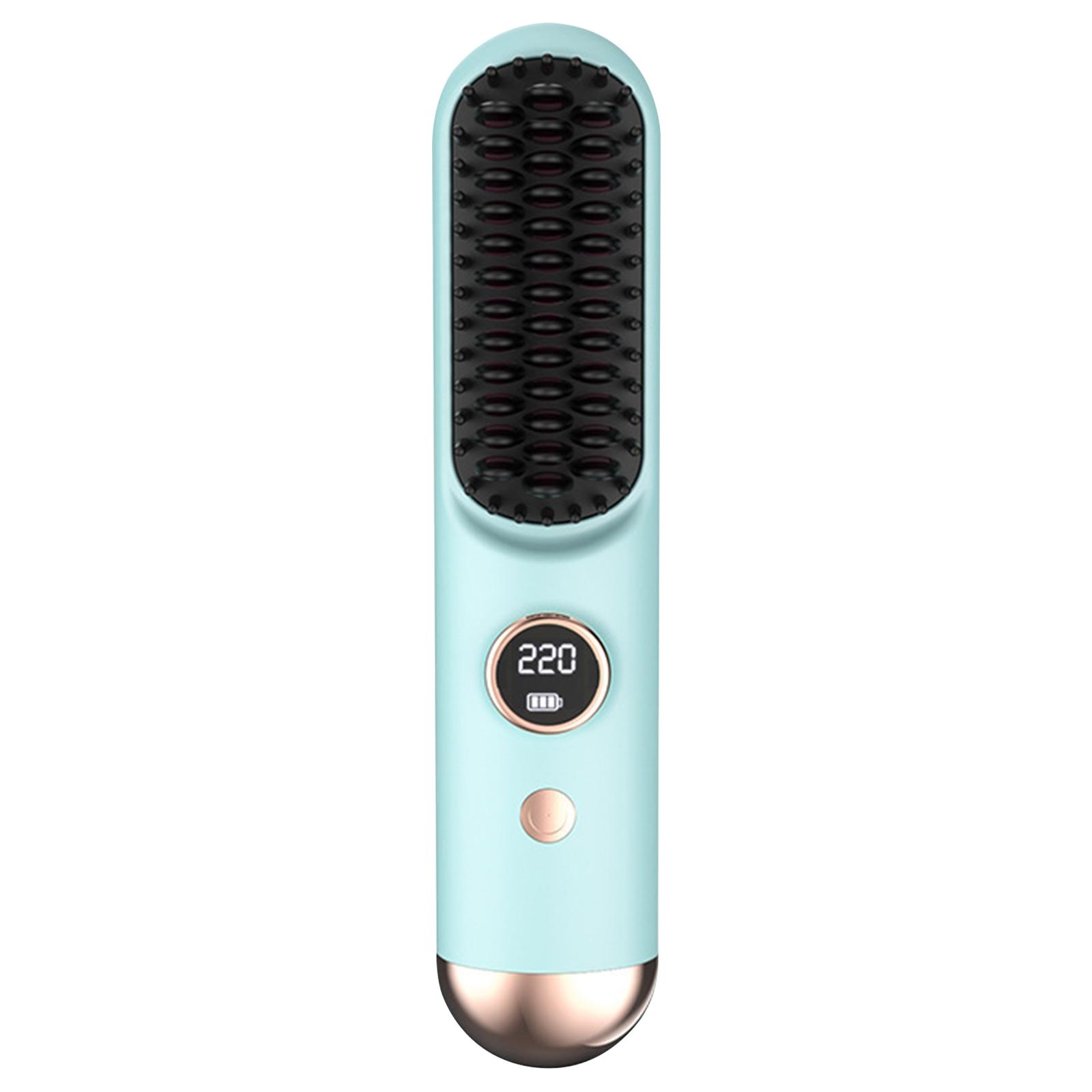 Portable Hair Straightening Brush Rechargeable Electric Hot Comb with 9 Temperature Settings & LCD Display for Home Travel Gift синий
Portable Hair Straightening Brush Rechargeable Electric Hot Comb with 9 Temperature Settings & LCD Display for Home Travel Gift синий