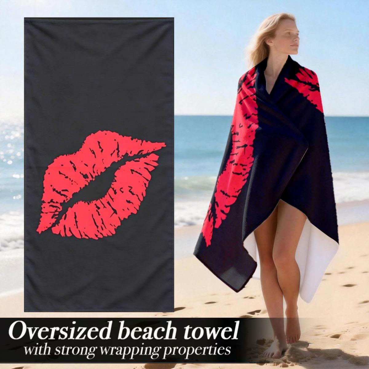 Red Lip Print Oversized Beach Towel – Bold Fashion Design, Soft Lightweight, Perfect for Beach & Swimming Use W30*H60(CM)
Red Lip Print Oversized Beach Towel – Bold Fashion Design, Soft Lightweight, Perfect for Beach & Swimming Use W30*H60(CM)