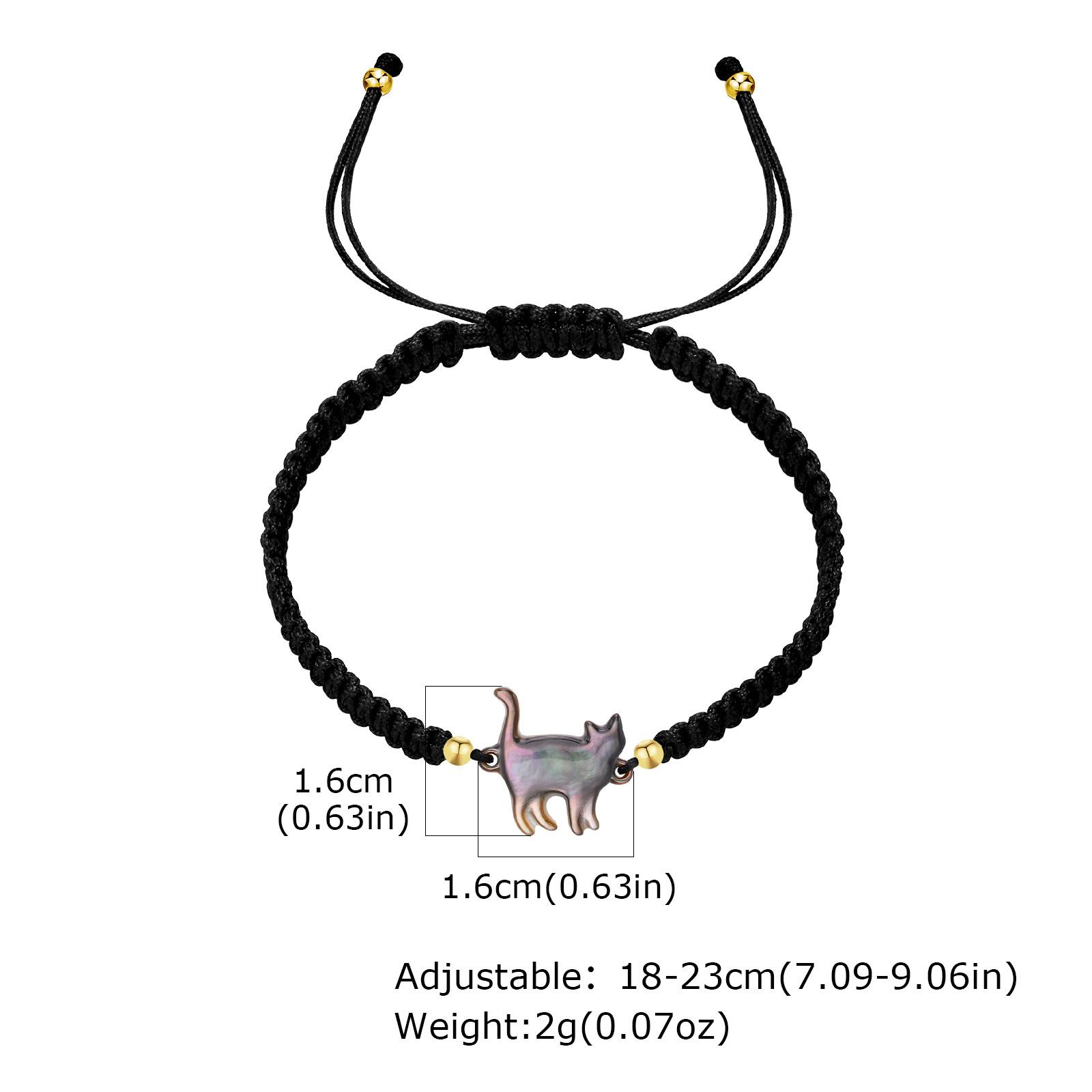 Handmade Braided Rope Couples Bracelet Adjustable, Shell Cat Shape Friendship Bracelet Jewelry Gift For Women Men
Handmade Braided Rope Couples Bracelet Adjustable, Shell Cat Shape Friendship Bracelet Jewelry Gift For Women Men