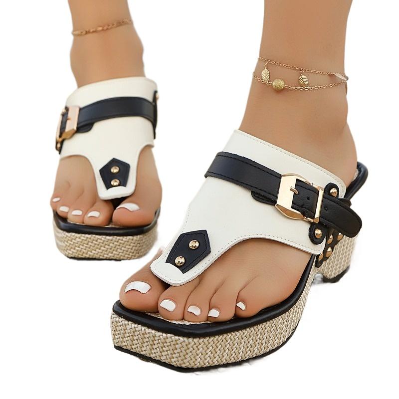 Мода Плюс Размер 2025 Бренд Женские Туфли на Высоком Каблуке Шлепанцы Летние Смешанные Цвета Пряжка Заклепка Вьетнамки Сандалии для Улицы Повседневные Шлепанцы 43
Мода Плюс Размер 2025 Бренд Женские Туфли на Высоком Каблуке Шлепанцы Летние Смешанные Цвета Пряжка Заклепка Вьетнамки Сандалии для Улицы Повседневные Шлепанцы 43