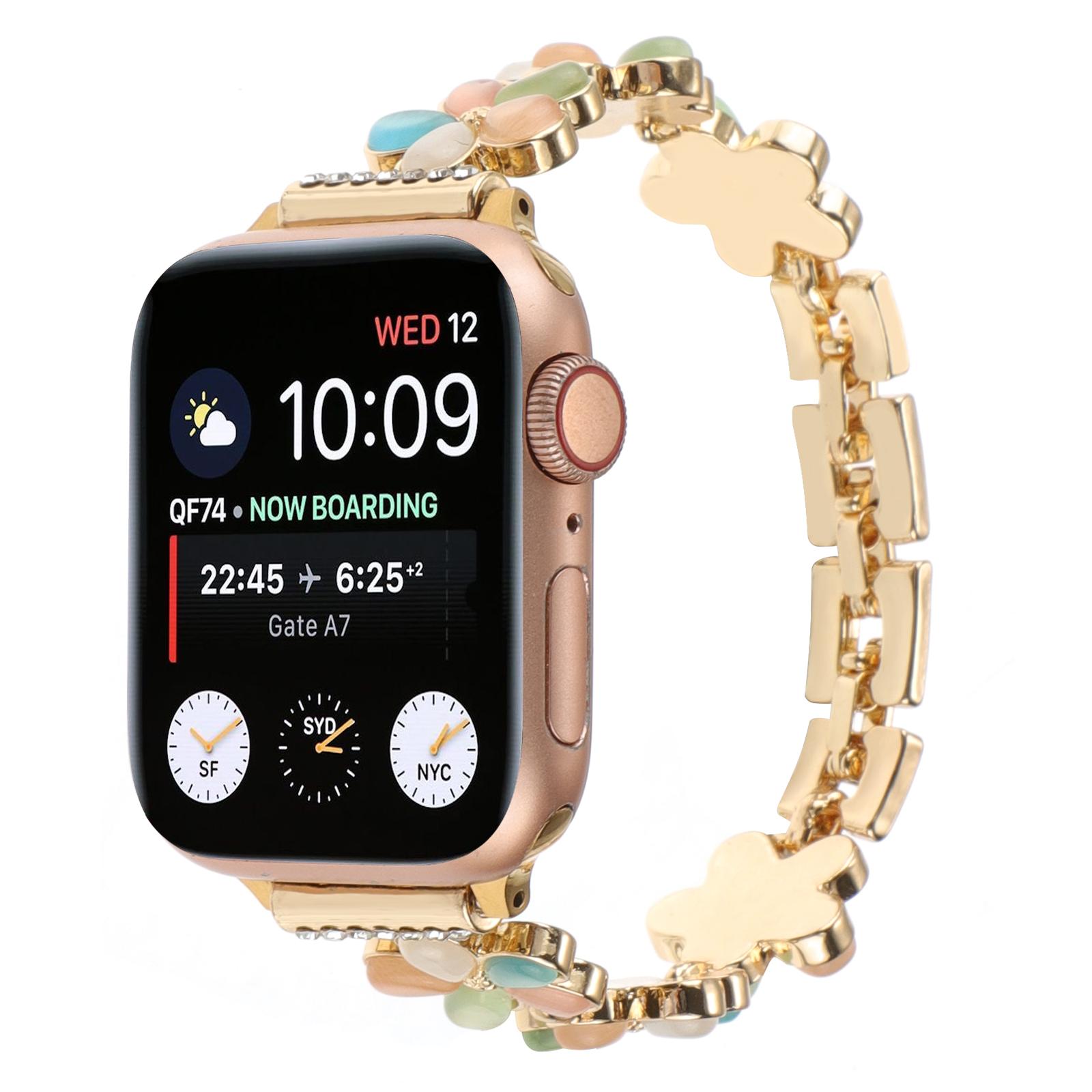 Strap for Apple Watch Series 10 42mm/9 8 7 41mm/SE (2023) SE (2022) SE 6 5 4 40mm/3 2 1 38mm Zinc Alloy Watch Strap Color Flower/Silver
Strap for Apple Watch Series 10 42mm/9 8 7 41mm/SE (2023) SE (2022) SE 6 5 4 40mm/3 2 1 38mm Zinc Alloy Watch Strap Color Flower/Silver