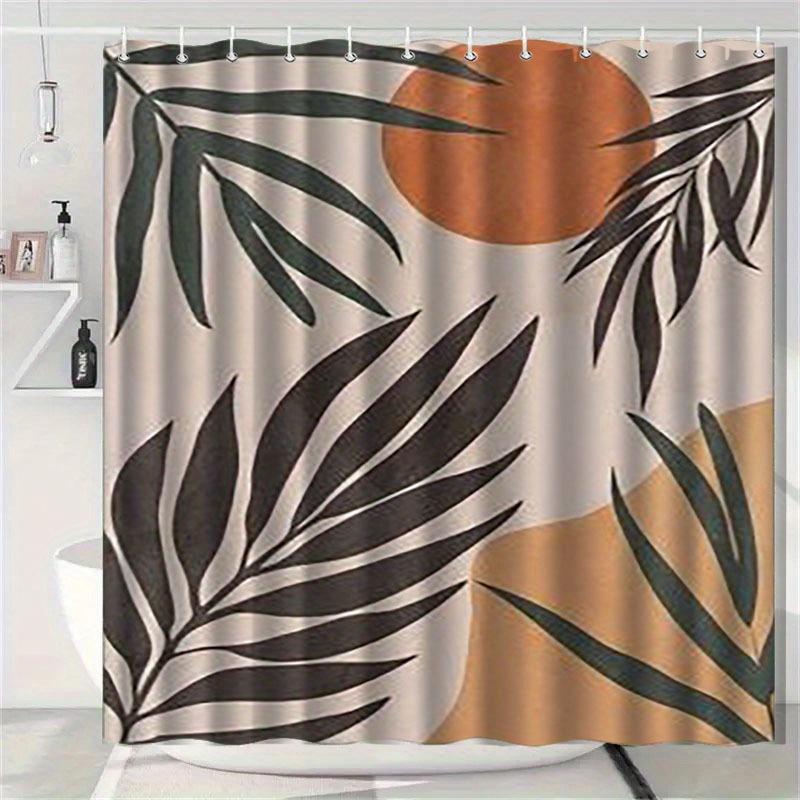 Simple Tropical Green Plant And Sun Patterned Shower Curtain With Hooks, Polyester Fabric, Machine Washable, Bathroom Decor. W60H190(CM)-1 Pcs
Simple Tropical Green Plant And Sun Patterned Shower Curtain With Hooks, Polyester Fabric, Machine Washable, Bathroom Decor. W60H190(CM)-1 Pcs