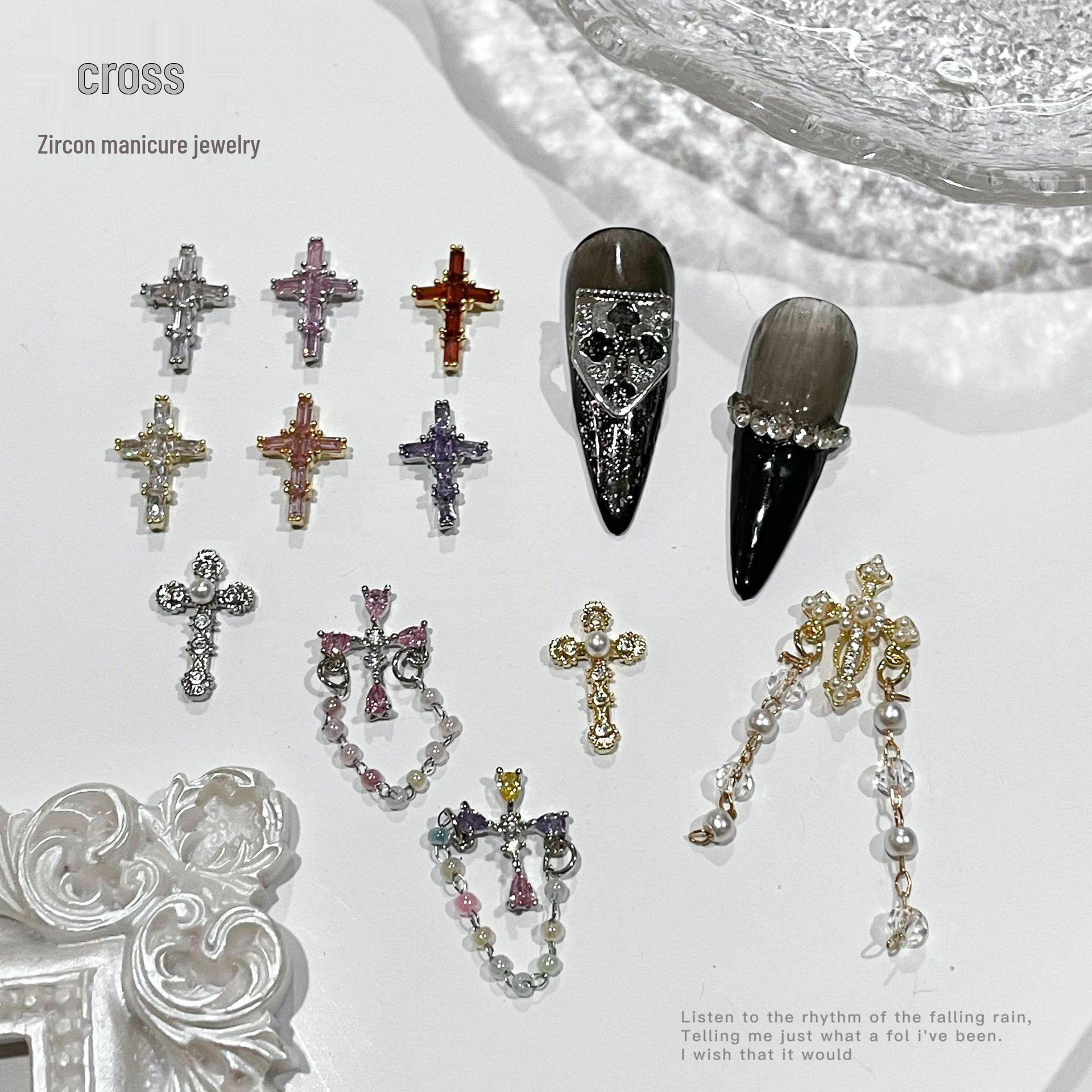 LZ83 Chrome Hearts Крест Готика Панк Ретро Циркон Ювелирные изделия для нейл-арта - DIY Пресс-он аксессуары для ногтей
LZ83 Chrome Hearts Крест Готика Панк Ретро Циркон Ювелирные изделия для нейл-арта - DIY Пресс-он аксессуары для ногтей