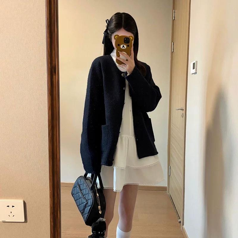 Baeiiou Korean Style round Neck in Dark Blue Knitting Cardigan Women s 2025 New Style White Lace Shirt Dress Suit S темно-синий/синий
Baeiiou Korean Style round Neck in Dark Blue Knitting Cardigan Women s 2025 New Style White Lace Shirt Dress Suit S темно-синий/синий