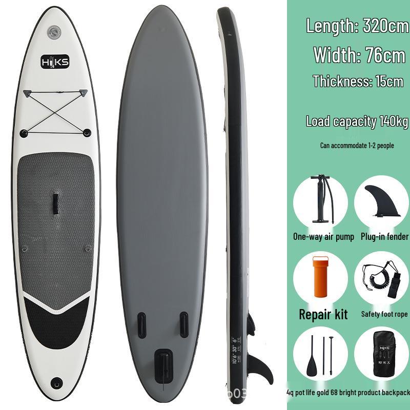 Утолщенная надувная доска для серфинга, гонок и йоги - Портативная мягкая доска для воды. Gray White 320*76*15
Утолщенная надувная доска для серфинга, гонок и йоги - Портативная мягкая доска для воды. Gray White 320*76*15