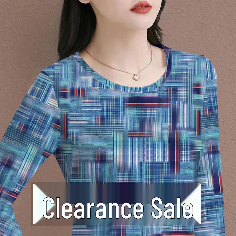 Women s Slimming Striped Long-Sleeve Tee - Autumn/Winter, Round Neck, Stylish Base Layer for Mature Women 3XL (suggested weight 135-150 jin)
Women s Slimming Striped Long-Sleeve Tee - Autumn/Winter, Round Neck, Stylish Base Layer for Mature Women 3XL (suggested weight 135-150 jin)