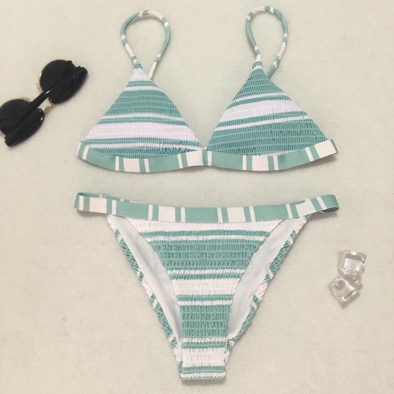 Buy Stripe Type Split Pool Summer Swinsuit Pcs Beach Bikini At