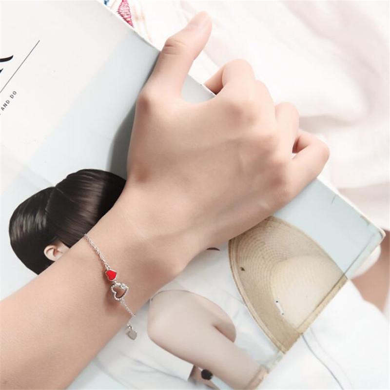New Arrival Hollow Love Red Heart Simple 925 Sterling Silver Jewelry Cute Double Peach Personality Crystal Women Bracelets SL094 серебряный
New Arrival Hollow Love Red Heart Simple 925 Sterling Silver Jewelry Cute Double Peach Personality Crystal Women Bracelets SL094 серебряный