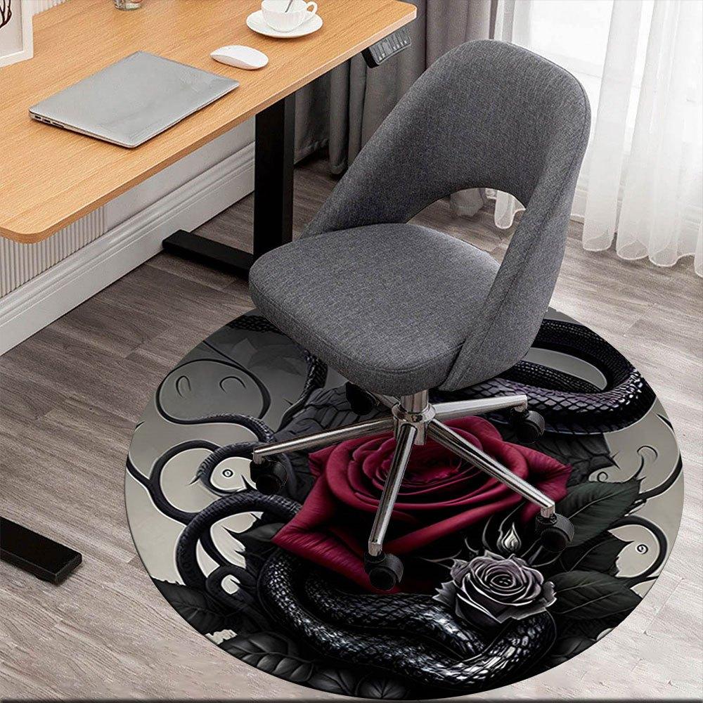 Black Snake & Rose: Gothic Tattoo Art StickerRound Non-Slip chair mat chair carpet for office Rugs for Office Decor Gift For Valentine s Day Mother s 80cm by 80cm
Black Snake & Rose: Gothic Tattoo Art StickerRound Non-Slip chair mat chair carpet for office Rugs for Office Decor Gift For Valentine s Day Mother s 80cm by 80cm