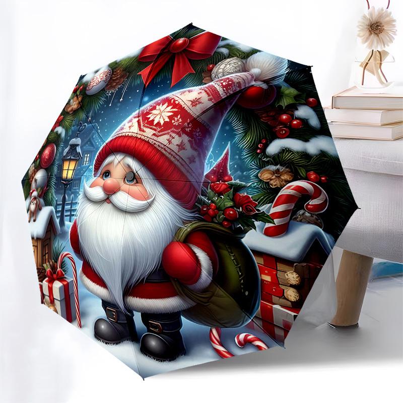 1pc Christmas Santa Claus Automatic Opening/Closing Umbrella, Portable Tri-Fold Design with 8-Bone Iron Frame, Outdoor, Gift for Fans, Travelers, Dail
1pc Christmas Santa Claus Automatic Opening/Closing Umbrella, Portable Tri-Fold Design with 8-Bone Iron Frame, Outdoor, Gift for Fans, Travelers, Dail