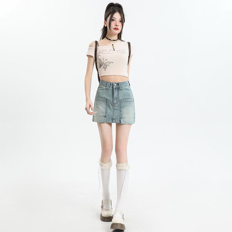 Light Blue Denim Short Skirt for Women In Summer High Waist Slim and Elastic Small Hot Girl A-line Hip Skirt Wide Legs XS синий
Light Blue Denim Short Skirt for Women In Summer High Waist Slim and Elastic Small Hot Girl A-line Hip Skirt Wide Legs XS синий